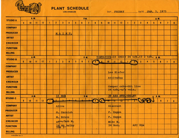 Braunstein Schedule